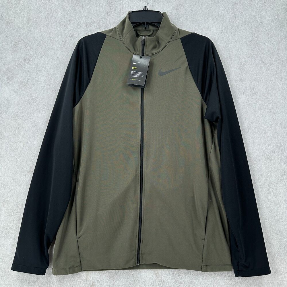 NWT Nike Mens Epic Knit Training Jacket Mens SMALL‎ Green Black 928026-325